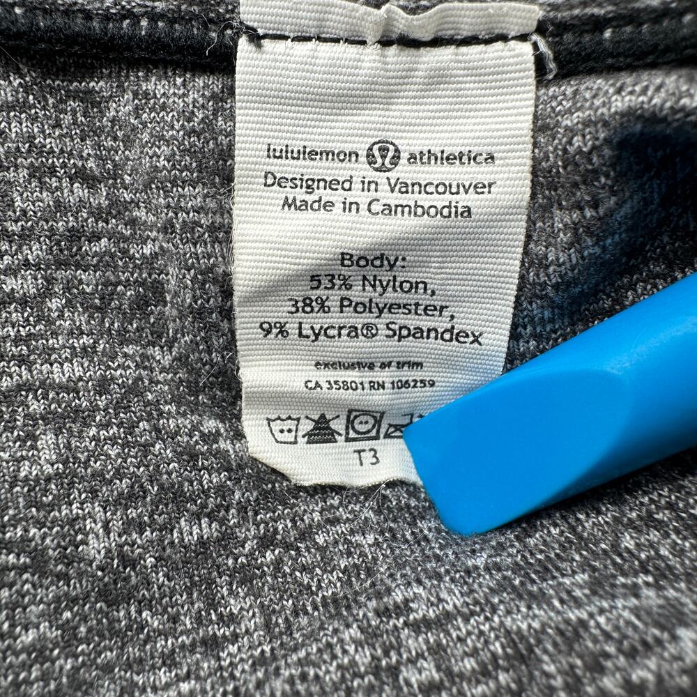 Lululemon Vinyasa Wrap Scarf 2 Set Gray Black One Size Herringbone Heathered EUC - Picture 8 of 10